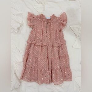 Mayoral Pink and Gold Formal Kids Dress
